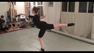 Entrelacé or Grand Jeté en Tournant or Tour Jeté Ballet Class Tutorial intermediate level [upl. by Mallory929]