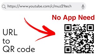 How to convert URL to QR code  Muz21 Tech [upl. by Norval]