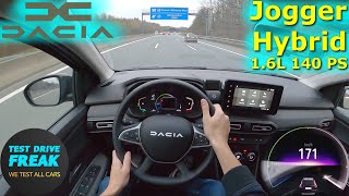 2023 Dacia Jogger Hybrid 140 Extreme 141 PS TOP SPEED AUTOBAHN DRIVE POV [upl. by Silvain]