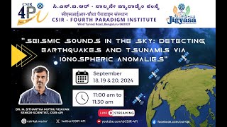 JIGYASA webinar Day 3 on quotSeismic Sounds in the Skyquot  CSIRFourth Paradigm Institute Bengaluru [upl. by Leanard]