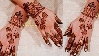 Jhumka Style beautiful Mehndi Design Easy Mehndi Design  New Mehendi DesignMehndi Design backhand [upl. by Ynoyrb]