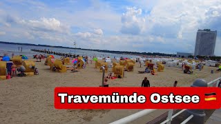 Travemünde Strand Ostsee in SchleswigHolstein Juli 2021 [upl. by Sihtam]