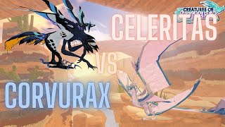 CELERITAS VS CORVURAX Creatures of Sonaria [upl. by Reinhardt]