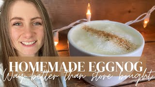 The BEST eggnog I’ve ever had Simple easy amp healthy eggnog recipe [upl. by Vidal]