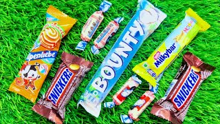 Satisfying video Asmr  rainbow lollipops  chocolate eating video  candy unboxing video [upl. by Glori]