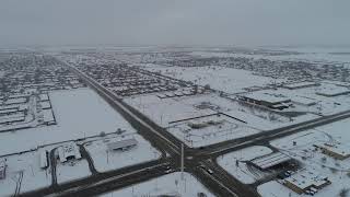 Lubbock Texas record snowfall KAMC News Strike Drone flight [upl. by Orit]