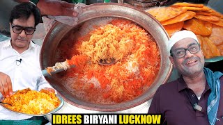 Idrees Biryani Lucknow World Famous  Making Awadhi Biryani In Lucknow  Lucknow Street Food [upl. by Aggri886]