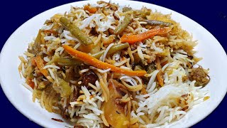 Mauritian Cuisine Easy Vegetable Biryani Recipe  Briani Légumes Mauricien [upl. by Lahcym]