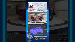 Jeep Wrangler Willys Concept 2023 Lowpoly 3D Model  Learn 3D while you watch [upl. by Dareece76]