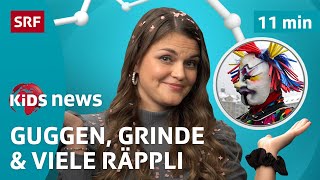 SRF Kids News Fasnacht in der Schweiz – Guggenmusik Kostüme amp Konfetti  Kindervideos [upl. by Ydnamron]