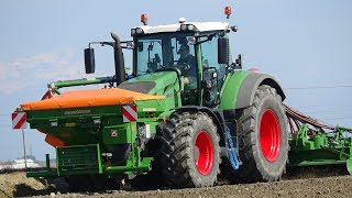 Fendt 828 Vario  Amazone Avant 5 m [upl. by Ellerey492]