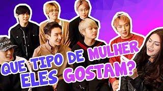 IDOLS COREANOS REVELAM SEU TIPO DE MULHER IDEAL  ENTREVISTA COM BLANC7 [upl. by Berri]