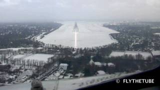 Landing on snowy runway HD Cockpit View [upl. by Gordon]