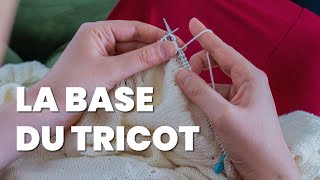 La maille endroit au tricot  2 techniques simples pour les débutants [upl. by Yllut697]