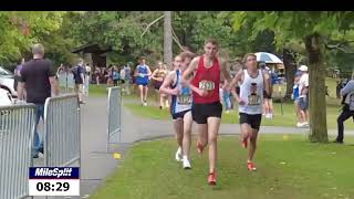 McQuaid Invitational 3 mile Riley Hubisz 1st place 1442 [upl. by Anuhsal]