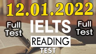 IELTS READING PRACTICE TEST 2022 WITH ANSWERS  12012022 [upl. by Enimsay349]