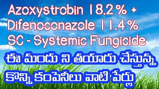 Azoxystrobin 182  Difenoconazole 114 SC  Systemic Fungicide innovativefarmingtelugu [upl. by Nodnab88]