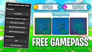 Roblox Get FREE Gamepass amp Infinite Money  No Robux Required  Envixity Scripts [upl. by Lebana493]