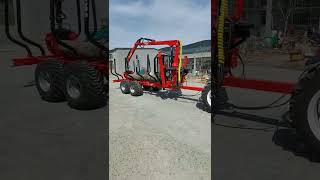 timber crane with trailer [upl. by Afirahs]