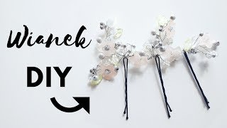 Jak zrobić wianek dla panny młodej 💋 Wianki ślubne  komunijne 💋 Ozdoby do włosów DIY TUTORIAL [upl. by Burnaby975]