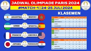 Jadwal Olimpiade Paris 2024 Pekan ke 1  Argentina vs Maroko  Perancis vs Amerika  Live SCTV [upl. by Wolbrom418]