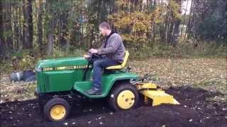 1992 John Deere 322 Rototilling w 42quot Hydraulic Tiller [upl. by Layap]