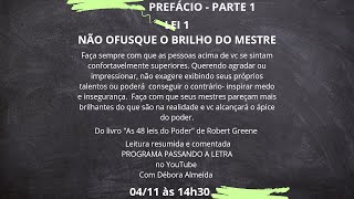 As 48 LEIS do PODER de Robert Greene  Prefácio Parte 1 reels new amazing [upl. by Adnerak]