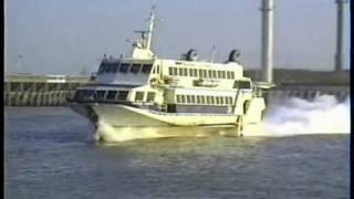 Oostende 1989  Ferry to Dover  RMT Boeing Jetfoil Pricesse Clementine [upl. by Acirahs]