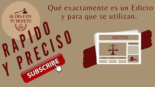 Que es un Edicto Con Ejemplos [upl. by Eked]