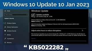 Windows 10 Cumulative Update KB5022282  10 January 2023  Download and Install 22H2  190452486 [upl. by Arreyt309]