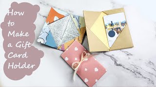 How to Make a Gift Card Holder with Wrapping Paper  Wrap a gift card [upl. by Aleahcim395]