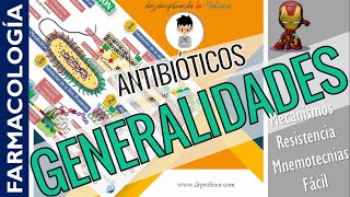 ANTIBIÓTICOS GENERALIDADES CLASIFICACIÓN  MNEMOTECNIAS  FARMACOLOGÍA  P1 [upl. by Eniamahs687]