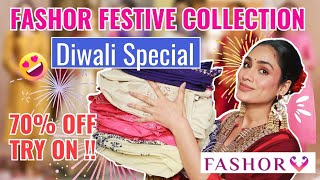 Huge Fashor Festive kurta set haul  Diwali outfitAnarkali suitChikankari kurta set Myntra haul [upl. by Launame]