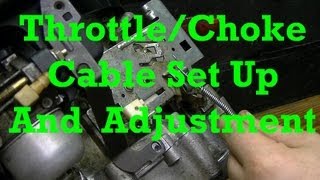 How to Set Up and Adjust Throttle and Choke Cables on Small Engines [upl. by Laen]