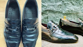 Restoration Salvatore ferragamo leather shoe [upl. by Lanta623]