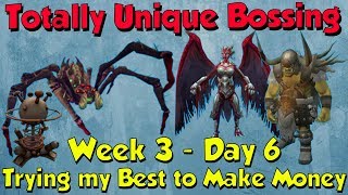 Week 3 Day 6  Trying to Make Money Runescape 3 Totally Unique Bossing 20 [upl. by Anyrb]