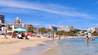 4K⛱Magaluf Beach Mallorca Majorca Spain 🗓2021 May 15 [upl. by Sesiom]