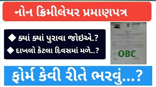 non creamy layer cerificate in Gujaratનોન ક્રિમિલેયર દાખલોnoncriminal form kevi rite bharvu [upl. by Portie599]