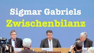 Sigmar Gabriels Bilanz zur Wirtschaftspolitik 2016  Komplette BPK vom 19 Dezember 2016 [upl. by Kettie]