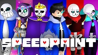 SpeedPaint Alternative Universe Sans Undertale AUs Part 5 Reupload [upl. by Anelra]