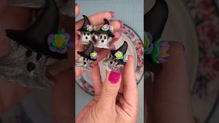 How I made my ghost figurine ☺️ Short clay tutorial 🖤 Sharing my process 🧡 [upl. by Arnuad467]