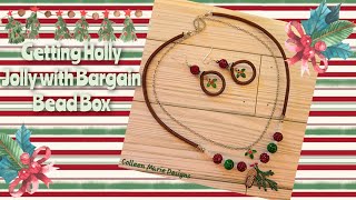 Holly Jolly necklace set with Bargain Bead Box [upl. by Gnal]