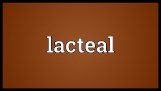 Lacteal Meaning [upl. by Narmi]