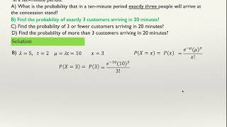 Poisson distribution  Example 1 [upl. by Woodring]