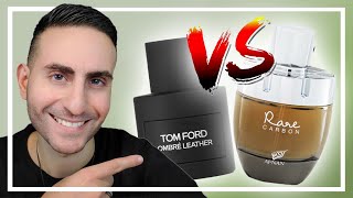 AFNAN RARE CARBON FRAGRANCE REVIEW  TOM FORD OMBRE LEATHER ALTERNATIVE [upl. by Whitver]