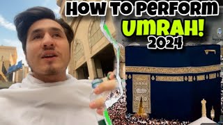 How to perform Umrah Man and women  Step by step  2024 UMARAH VLOG [upl. by Humph]