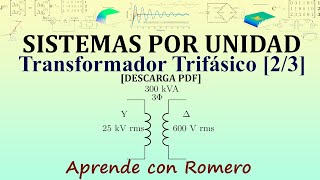 Sistemas en por unidad Transformador Trifásico Parte 23 PDF descarga [upl. by Nezah]