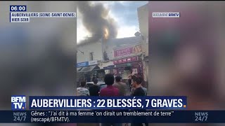 Nouvel incendie à Aubervilliers 22 blessés dont 7 en urgence absolue [upl. by Aserej554]