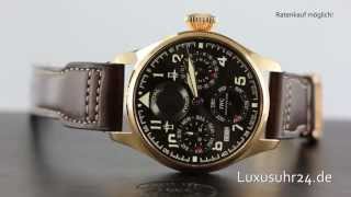 IWC Große Fliegeruhr Ewiger Kalender Edition Antoine de Exupèry IW502617 Luxusuhr24 ab 20 EuroMonat [upl. by Anirroc]