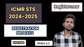 ICMR STS registration process  202425 [upl. by Moorefield775]